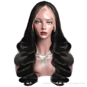 Lace Frontal Human Hair Wigs Vendors Pre Plucked Virgin Wig Body Wave 360 Transparent HD Full Lace Human Hair Wig
